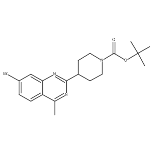 Tert-butyl 4-(7-bromo-4-methylquinazolin-2-yl)piperidine-1-carboxylate结构式
