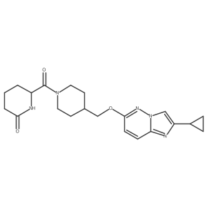 6-[4-[(2-Cyclopropylimidazo[1,2-b]pyridazin-6-yl)oxymethyl]piperidine-1-carbonyl]piperidin-2-one结构式