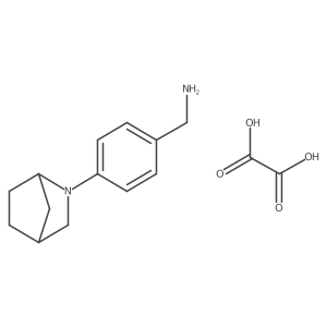 1-(4-{2-Azabicyclo[2.2.1]heptan-2-yl}phenyl)methanamine; oxalic acid结构式