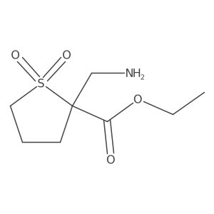 Ethyl 2-(aminomethyl)-1,1-dioxo-1lambda6-thiolane-2-carboxylate Structure