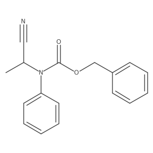 benzyl N-(1-cyanoethyl)-N-phenylcarbamate Structure