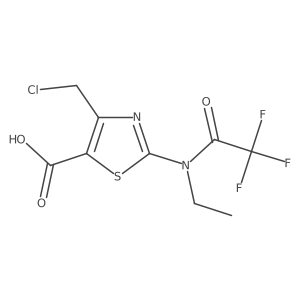 4-(chloromethyl)-2-(N-ethyl-2,2,2-trifluoroacetamido)-1,3-thiazole-5-carboxylic acid Structure