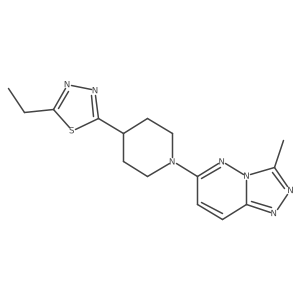 4-(5-Ethyl-1,3,4-thiadiazol-2-yl)-1-{3-methyl-[1,2,4]triazolo[4,3-b]pyridazin-6-yl}piperidine Structure