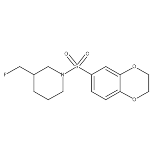 1-(2,3-Dihydro-1,4-benzodioxine-6-sulfonyl)-3-(fluoromethyl)piperidine Structure