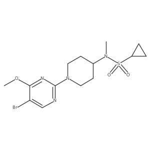 N-[1-(5-bromo-4-methoxypyrimidin-2-yl)piperidin-4-yl]-N-methylcyclopropanesulfonamide结构式
