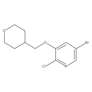 5-Bromo-2-chloro-3-((tetrahydro-2H-pyran-4-yl)methoxy)pyridine Structure