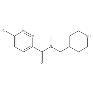 6-chloro-N-methyl-N-[(piperidin-4-yl)methyl]pyridazine-3-carboxamide结构式