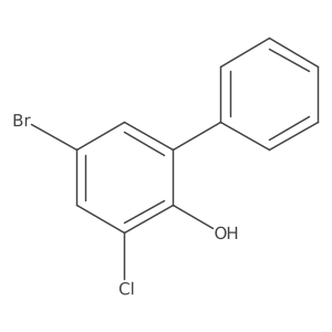 5-Bromo-3-chloro-[1,1'-biphenyl]-2-ol结构式