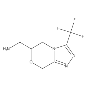 (3-(Trifluoromethyl)-5,6-dihydro-8H-[1,2,4]triazolo[3,4-c][1,4]oxazin-6-yl)methanamine结构式