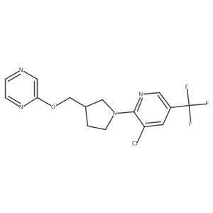 2-({1-[3-Chloro-5-(trifluoromethyl)pyridin-2-yl]pyrrolidin-3-yl}methoxy)pyrazine Structure