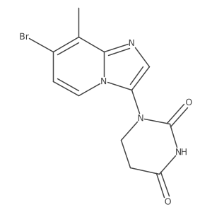 1-(7-bromo-8-methylimidazo[1,2-a]pyridin-3-yl)dihydropyrimidine-2,4(1H,3H)-dione Structure