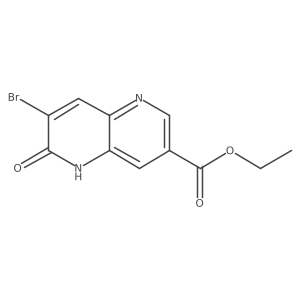 Ethyl 7-bromo-6-oxo-5,6-dihydro-1,5-naphthyridine-3-carboxylate Structure