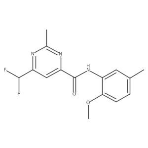 6-(difluoromethyl)-N-(2-methoxy-5-methylphenyl)-2-methylpyrimidine-4-carboxamide Structure