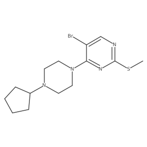 5-Bromo-4-(4-cyclopentylpiperazin-1-yl)-2-(methylsulfanyl)pyrimidine结构式