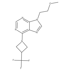 9-(2-methoxyethyl)-6-[3-(trifluoromethyl)azetidin-1-yl]-9H-purine Structure