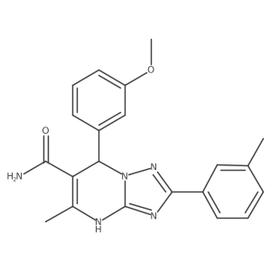 7-(3-Methoxyphenyl)-5-methyl-2-(m-tolyl)-4,7-dihydro-[1,2,4]triazolo[1,5-a]pyrimidine-6-carboxamide结构式