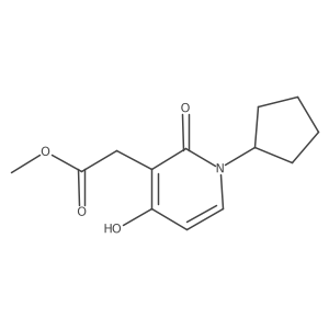 Methyl 2-(1-cyclopentyl-4-hydroxy-2-oxo-1,2-dihydro-3-pyridinyl)acetate Structure