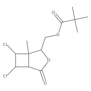 [(2S)-6,7-dichloro-1-methyl-4-oxo-3-oxabicyclo[3.2.0]heptan-2-yl]methyl 2,2-dimethylpropanoate结构式
