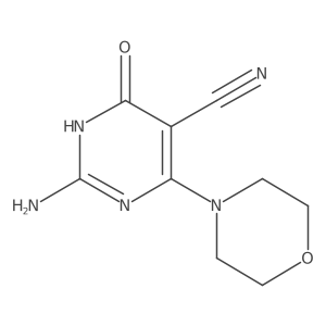 2-Amino-4-hydroxy-6-morpholin-4-ylpyrimidine-5-carbonitrile结构式