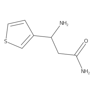 3-Amino-3-(thiophen-3-YL)propanamide结构式