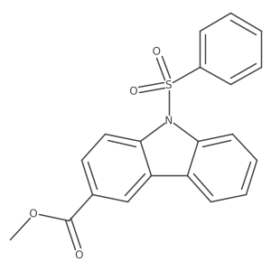 Methyl 9-(phenylsulfonyl)-9H-carbazole-3-carboxylate结构式