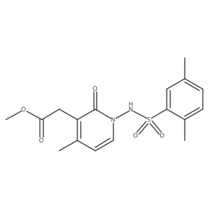 [1-(2,5-Dimethylbenzenesulfonylamino)-4-methyl-2-oxo-1,2-dihydro-pyridin-3-yl]acetic acid methyl ester Structure