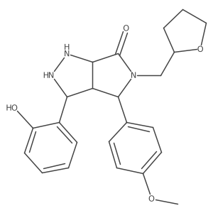3-(2-Hydroxyphenyl)-4-(4-methoxyphenyl)-5-(oxolan-2-ylmethyl)-1,2,3,3a,4,6a-hexahydropyrrolo[3,4-c]pyrazol-6-one结构式