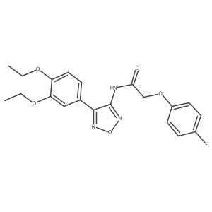 N-[4-(3,4-diethoxyphenyl)-1,2,5-oxadiazol-3-yl]-2-(4-fluorophenoxy)acetamide Structure