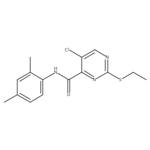 5-chloro-N-(2,4-dimethylphenyl)-2-(ethylsulfanyl)pyrimidine-4-carboxamide Structure