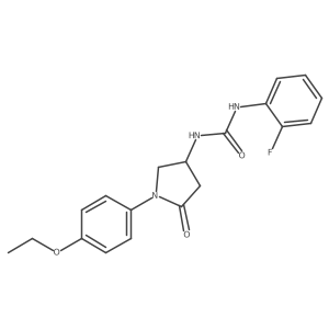 1-(1-(4-Ethoxyphenyl)-5-oxopyrrolidin-3-yl)-3-(2-fluorophenyl)urea结构式
