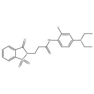 N-(4-(diethylamino)-2-methylphenyl)-3-(1,1-dioxido-3-oxobenzo[d]isothiazol-2(3H)-yl)propanamide结构式