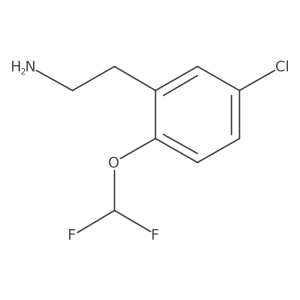 5-Chloro-2-(difluoromethoxy)benzeneethanamine结构式