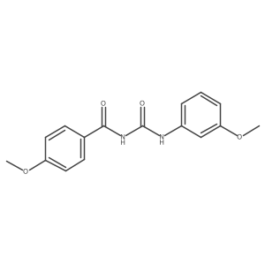 Benzamide,4-methoxy-n-[[(3-methoxyphenyl)amino]carbonyl]-结构式