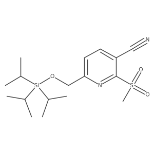 2-(Methylsulfonyl)-6-(((triisopropylsilyl)oxy)methyl)nicotinonitrile Structure