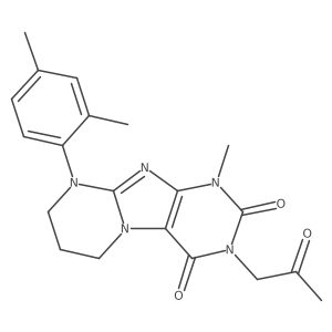 9-(2,4-dimethylphenyl)-1-methyl-3-(2-oxopropyl)-6,7,8,9-tetrahydropyrimido[2,1-f]purine-2,4(1H,3H)-dione Structure