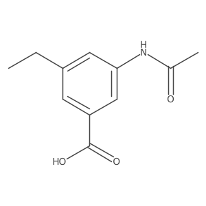 3-Acetamido-5-ethylbenzoic acid结构式
