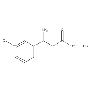 (3R)-3-Amino-3-(3-chlorophenyl)propanoic acid;hydrochloride Structure
