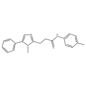 2-((1-methyl-5-phenyl-1H-imidazol-2-yl)thio)-N-(p-tolyl)acetamide Structure