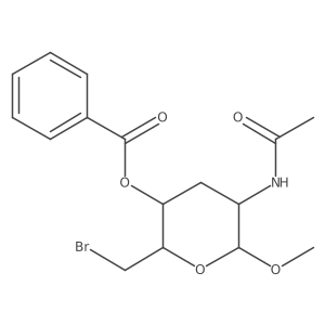 Methyl 2-(Acetylamino)-6-bromo-2,3,6-trideoxy-alpha-D-ribo-hexopyranoside 4-Benzoate结构式