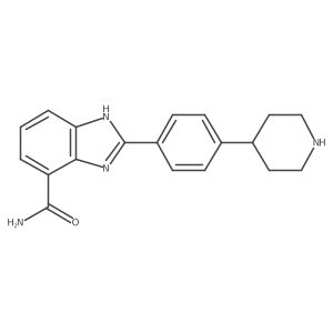 2-(4-Piperidin-4-ylphenyl)-1H-benzimidazole-4-carboxamide结构式