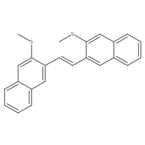 (E)-1,2-Bis(3-(methylthio)naphthalen-2-yl)ethene Structure
