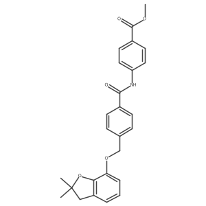 Methyl 4-(4-(((2,2-dimethyl-2,3-dihydrobenzofuran-7-yl)oxy)methyl)benzamido)benzoate Structure