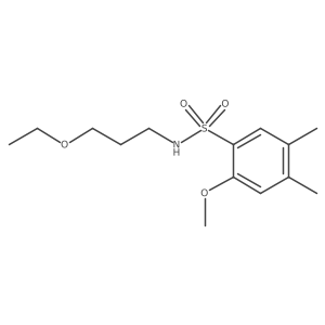 N-(3-ethoxypropyl)-2-methoxy-4,5-dimethylbenzenesulfonamide结构式
