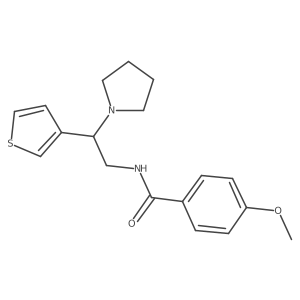 4-methoxy-N-(2-(pyrrolidin-1-yl)-2-(thiophen-3-yl)ethyl)benzamide Structure