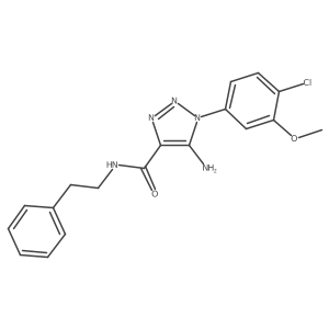 5-amino-1-(4-chloro-3-methoxyphenyl)-N-(2-phenylethyl)-1H-1,2,3-triazole-4-carboxamide结构式
