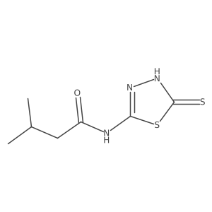 N-(5-mercapto-1,3,4-thiadiazol-2-yl)-3-methylbutanamide Structure