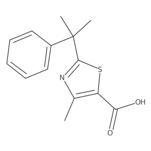 4-Methyl-2-(2-phenylpropan-2-yl)-1,3-thiazole-5-carboxylic acid Structure