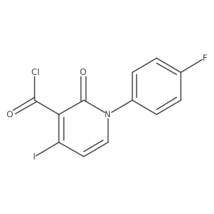 1-(4-Fluorophenyl)-1,2-dihydro-4-iodo-2-oxo-3-pyridinecarbonyl chloride Structure