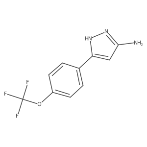 1H-Pyrazol-3-amine, 5-[4-(trifluoromethoxy)phenyl]- Structure