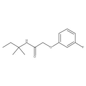 CCC(C)(C)NC(=O)COc1cccc(F)c1结构式